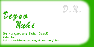 dezso muhi business card