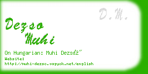 dezso muhi business card